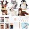 Set of 5 Winter Polar Animals Wool Needle Felting Kit,5 Unique Designs Doll Making Wool Needle Felting Starter Kit, DIY Home Decoration Needle Felting Craft Birthday Gift for Adult and Kids